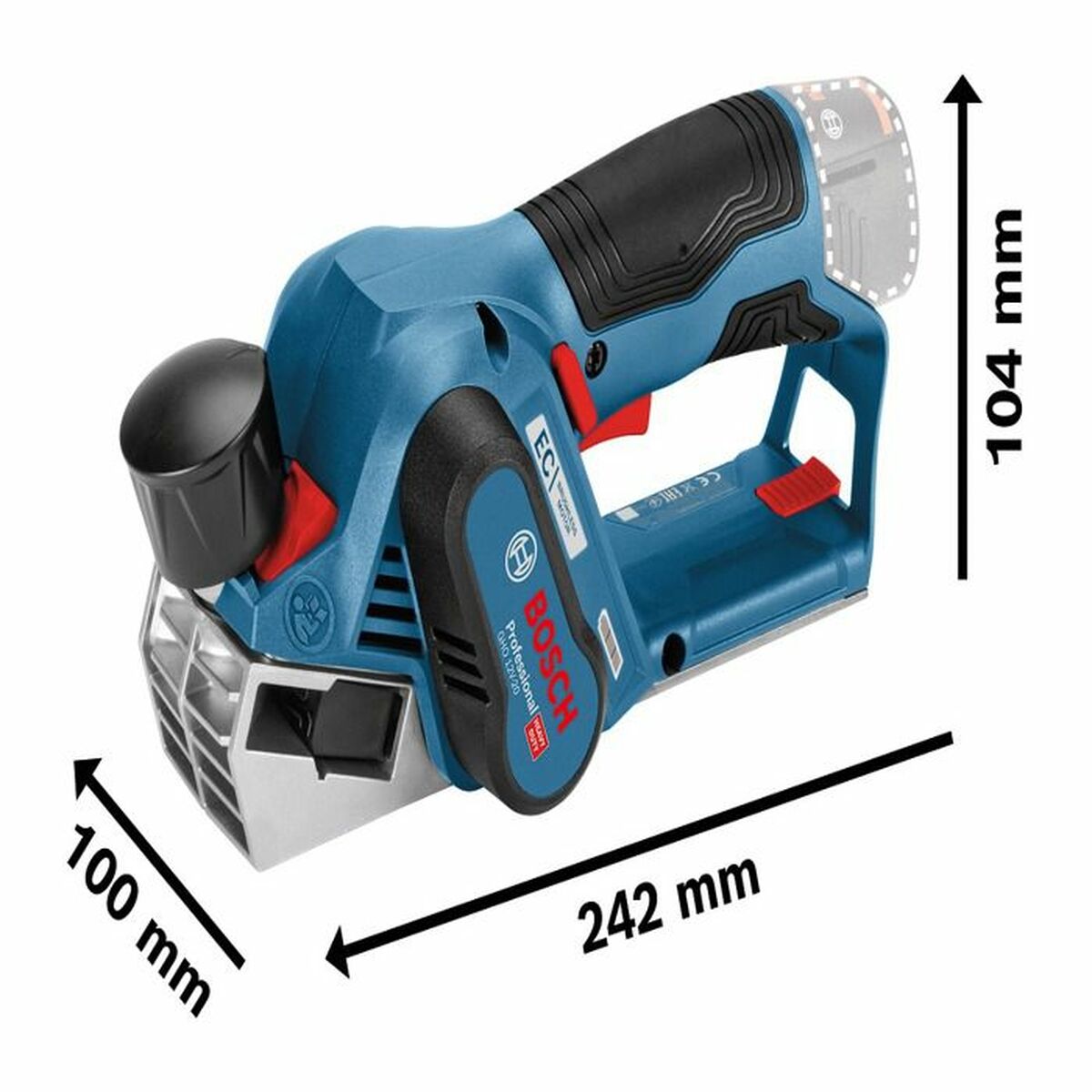 Rabot de charpente électrique BOSCH GHO 12V-20 18 V
